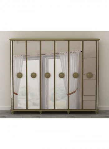 6-Door Ximena Wardrobe Green