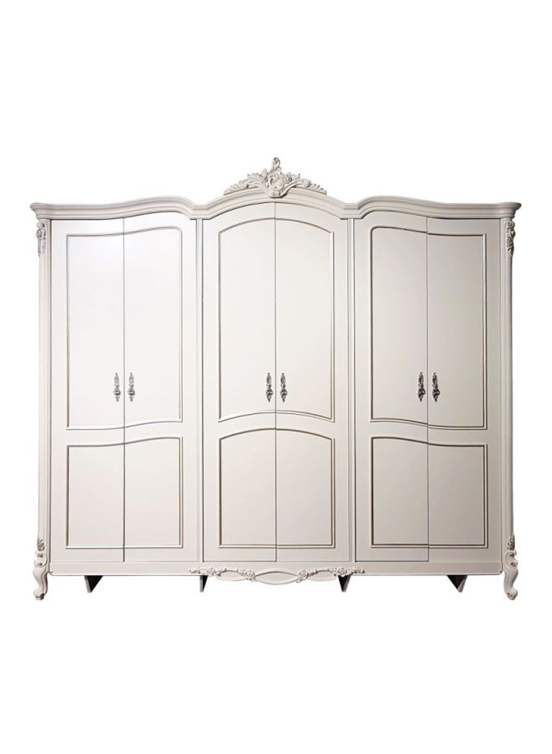 Isabelle Wooden Armoire White 275x220x66centimeter