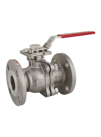 Stainless Steel Ball Valve Silver/Red 6inch