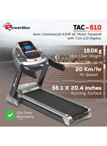 Motorized Treadmill With LCD Display 70.8x57x33.8inch