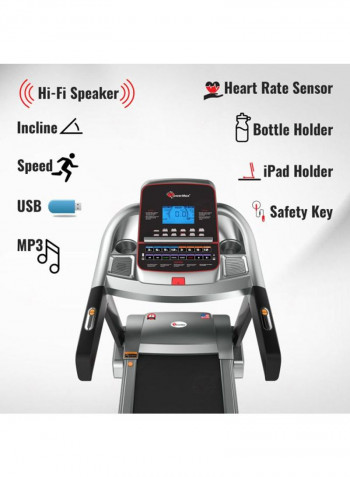 Motorized Treadmill With LCD Display 70.8x57x33.8inch