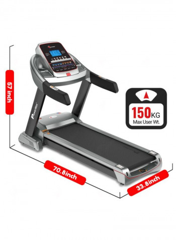 Motorized Treadmill With LCD Display 70.8x57x33.8inch