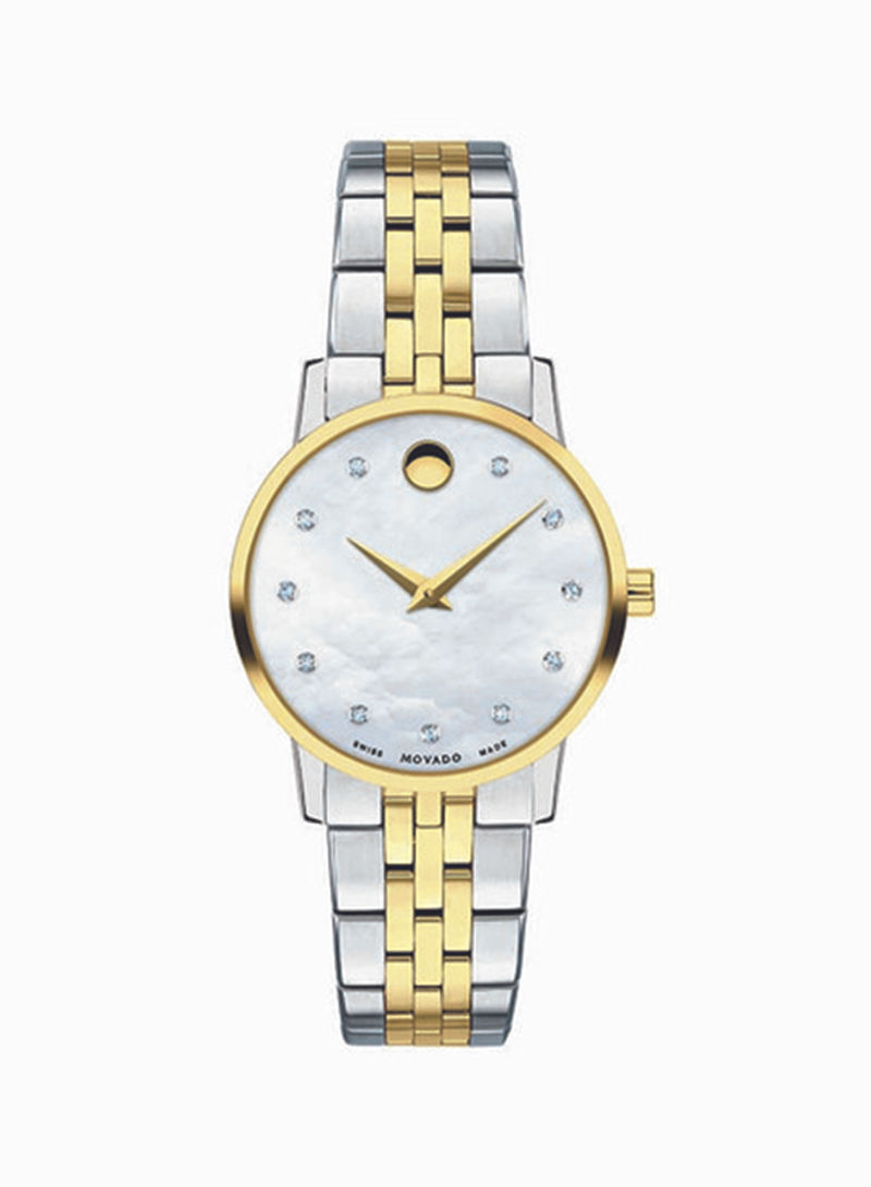 Women's Museum White Mother Of Pearl Dial 28mm Swiss Quartz Watch 0607208