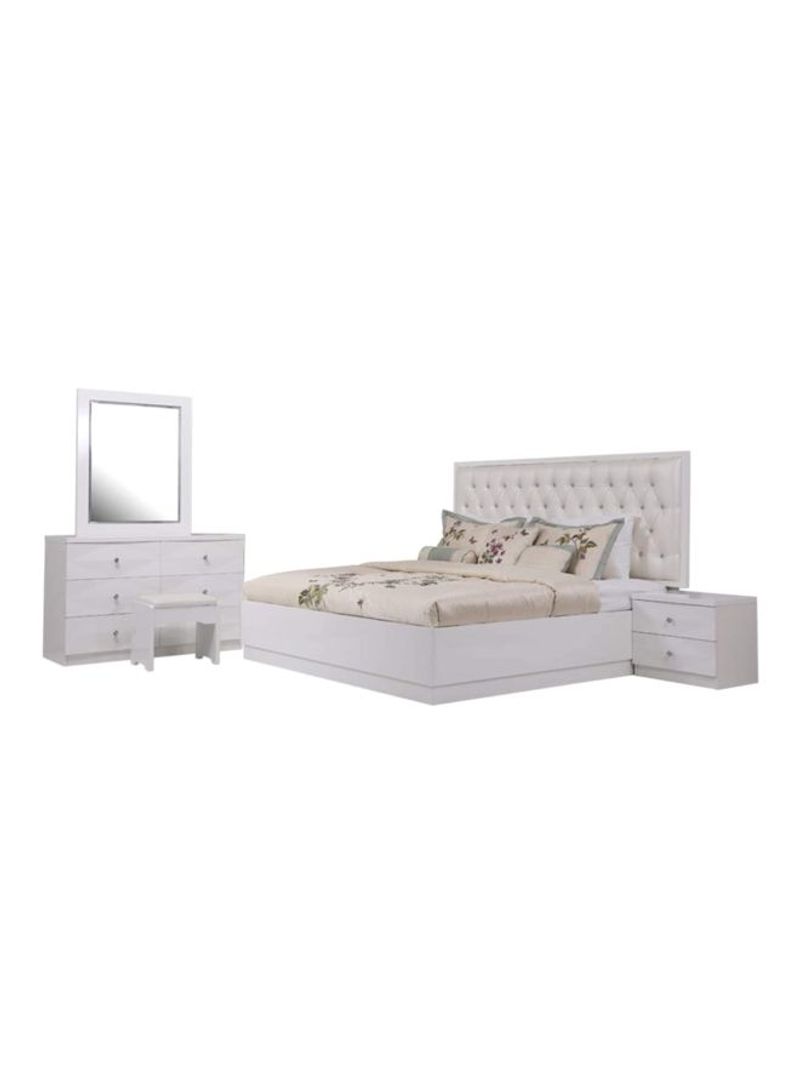 Delmonte 6-Piece Bed Set White 180x200cm