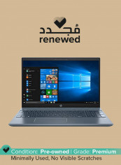 Renewed - Pavilion 15-cs3068tx (2020) Laptop With 15.6-Inch Touchscreen Display, Intel Core i7 Processor/10th Gen/32GB RAM/1TB SSD/4GB Nvidia GeForce GTX Series Graphics With English/Arabic Keyboard Fog Blue