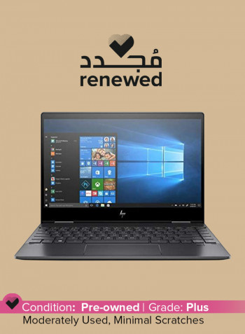 Renewed - Envy x360 13-ar0008ne Convertible 2 in 1 Laptop With 13.3-Inch Display, AMD Ryzen 7 Processor/16GB RAM/1TB SSD/AMD Radeon RX Vega 10 Graphics With English/Arabic Keyboard Black