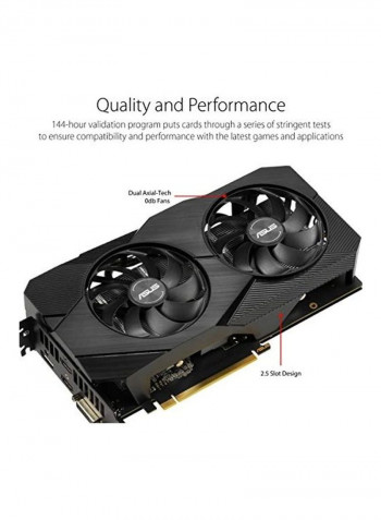 GeForce RTX 2060 Overclocked 6G GDDR6 Dual-Fan EVO Edition Graphics Card Black