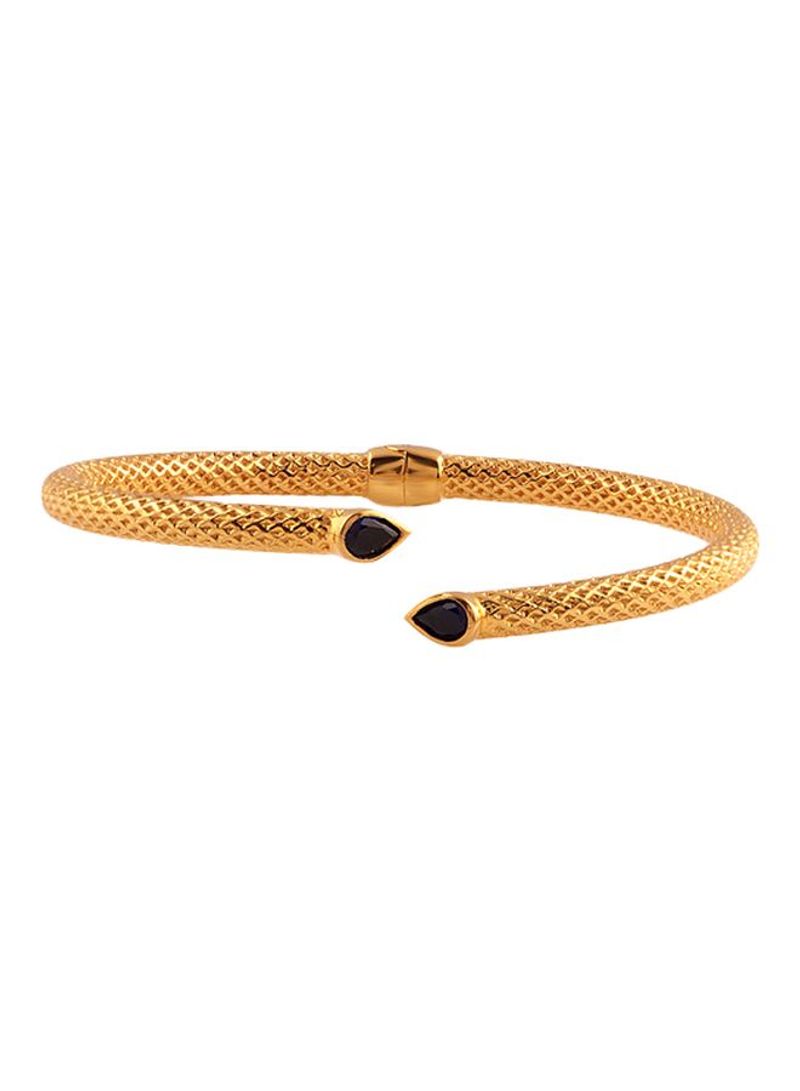 22 Karat Gold Stone Studded Bangle Bracelet