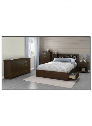 Panel Bedroom Set With Mattress Espresso