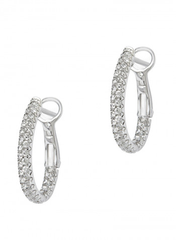 18 Karat White Gold Diamond Earrings