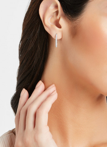 18 Karat White Gold Diamond Earrings