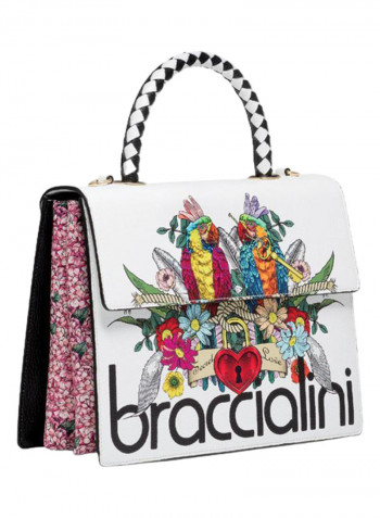 Audrey Floral Bird Printed Shoulder Bag متعدد الألوان