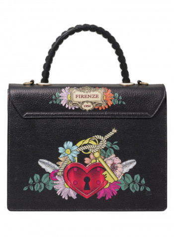 Audrey Floral Bird Printed Shoulder Bag متعدد الألوان