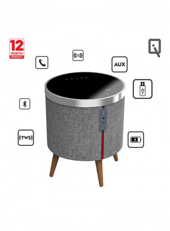 Smart Portable Bluetooth Wireless Speaker Table Inbuilt Black/Grey/Silver