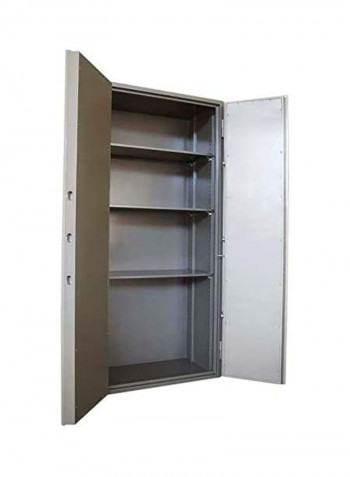 Tijori Flame Retardant Cupboard Grey/Silver 190x90x51cm