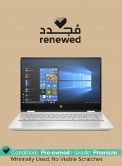 Renewed - Pavilion X360 14-dh1026ne (2020) 2 in 1 Convertible Laptop With 14-Inch Display, Intel Core i5 Processor/10th Gen/8GB RAM/512GB SSD/Nvidia GeForce MX Series Graphics With English/Arabic Keyboard Silver