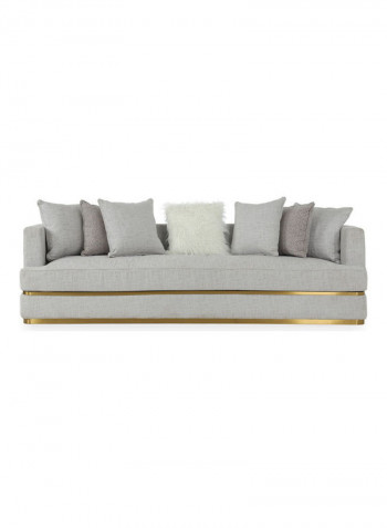 Aria 4-Seater Sofa with 7 Cushion Light Grey