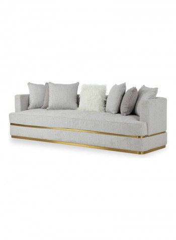 Aria 4-Seater Sofa with 7 Cushion Light Grey