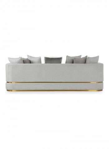 Aria 4-Seater Sofa with 7 Cushion Light Grey