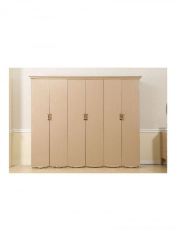 Mastrona 6 Door Wardrobe Brown