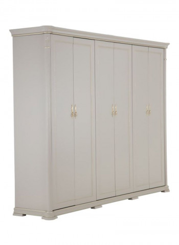 Zakiya Wooden Wardrobe Beige 276x61.5x217.5cm