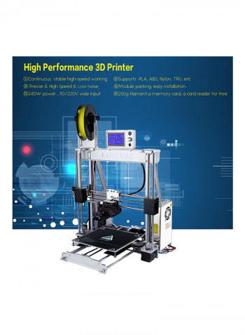Aluminum Alloy Frame Self Assembly 3D Printer 55.7 x 44.4 x 42centimeter Silver