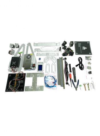 Self Assembly Aluminum Alloy Frame 3D Printer Silver