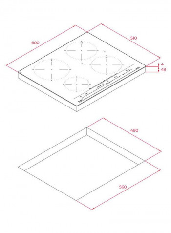 Izc 64630 Sm Mst Induction Hob With Direct Functions Multislider And 4 Cooking Zones In 60 Cm 112500025 Grey