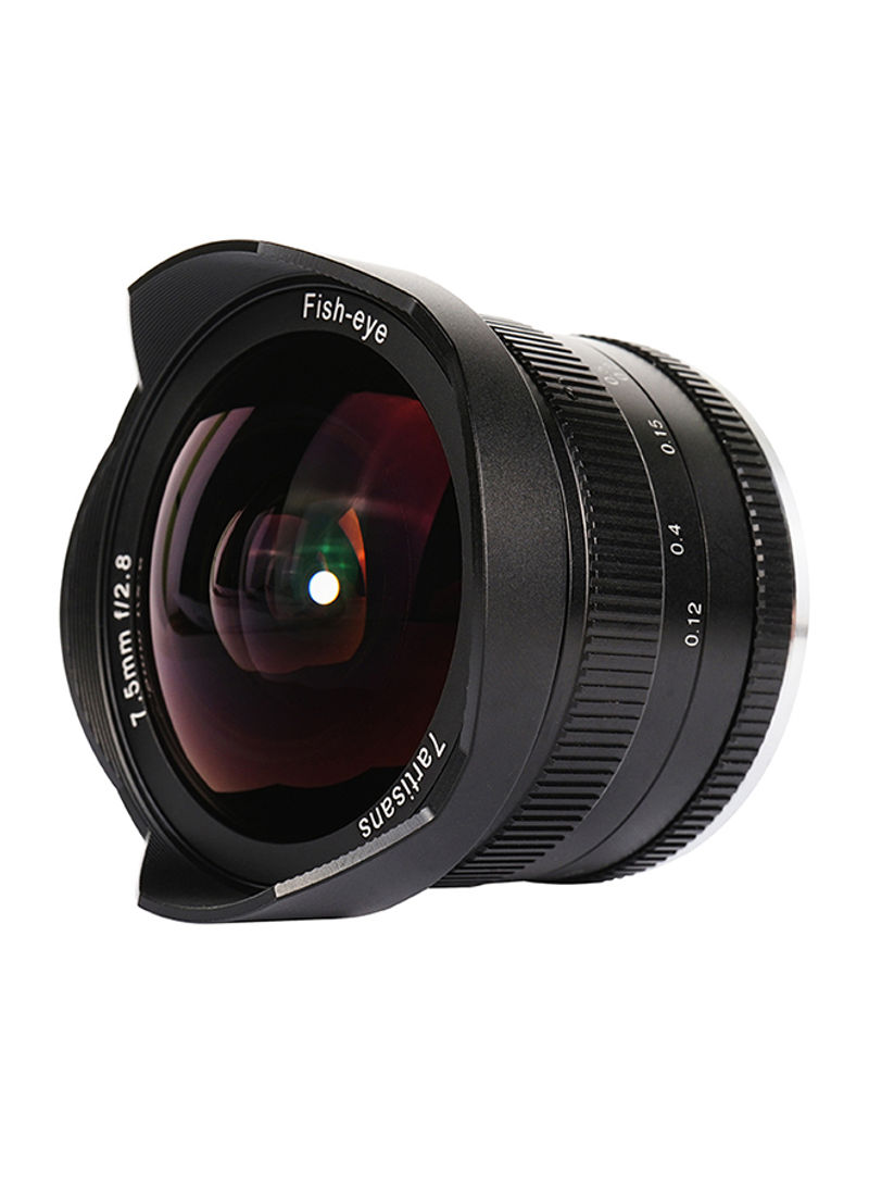 7.5mm f/2.8 Ultra Wide Angle Fisheye Manual Focus Lens For Olympus Black