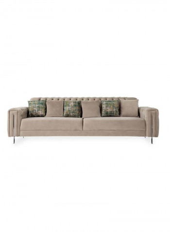 Floransa 4-Seater Sofa Beige 290 x 98 x 85cm