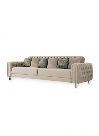 Floransa 4-Seater Sofa Beige 290 x 98 x 85cm