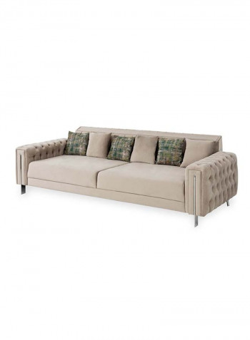 Floransa 4-Seater Sofa Beige 290 x 98 x 85cm