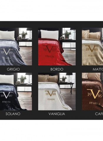 Versace 19.69 "Velour Rosso" Blanket 220x240 Cm Polyester Red 220x240cm