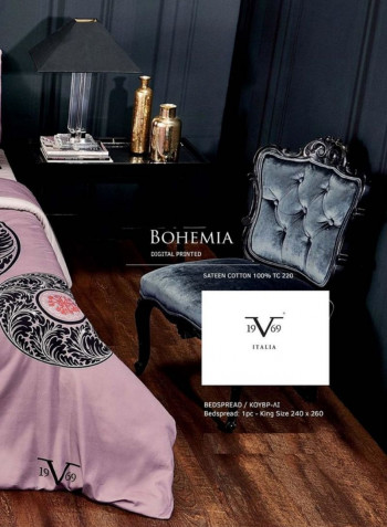 19.69 Bedspread Cotton Purple 240x260cm