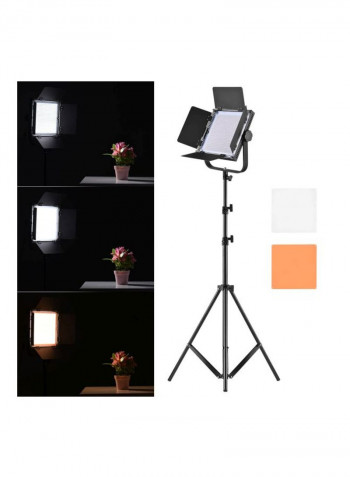3-Piece LED Video Light Panel With Stand 78inch White