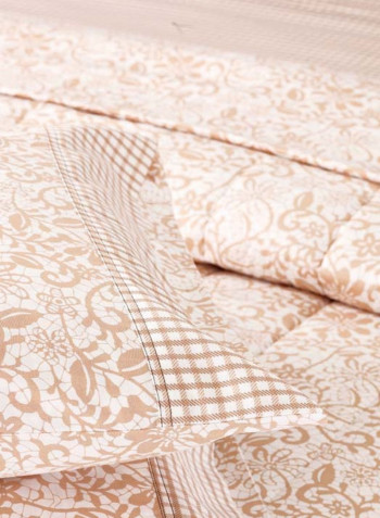 VER1969 Garda Print Bedspread Cotton Yellow 240x260cm