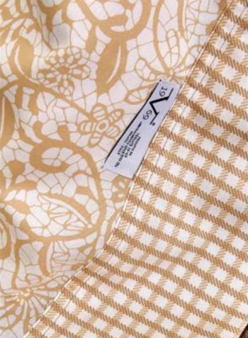 VER1969 Garda Print Bedspread Cotton Yellow 240x260cm