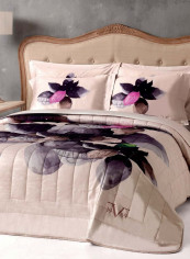 Versace 19.69 "Ninfea" Bedspread Satin 240x260Cm Cotton Multicolour 240x260cm