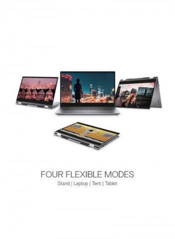 Inspiron 5406 Convertible 2-in-1 Laptop With 14" Display, 11th Gen Intel Core i7-1165G7, 16GB RAM, 512GB SSD, Eng/Ar KB, Intel Iris Plus Graphics, WIN10 Grey