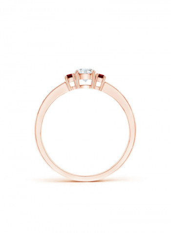 18 Karat Gold And Diamond Classic Ruby Ring