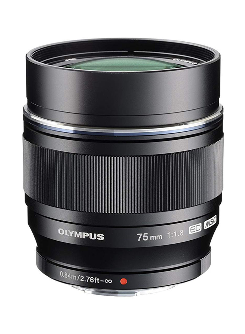 M.Zuiko Digital ED 75mm f/1.8 Lens For Olympus Camera Black