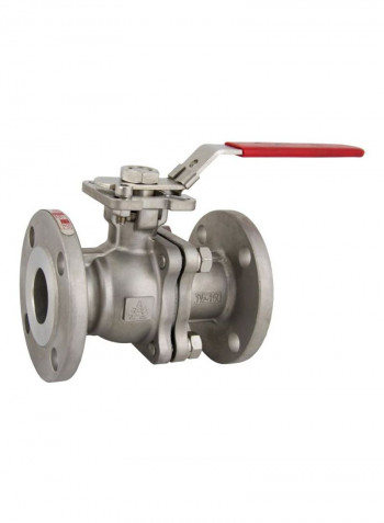 Classic Flanged End Ball Valve Silver/Red 4inch