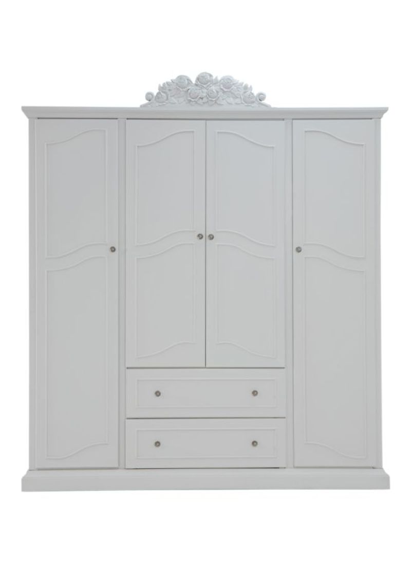 Louis 4-Door Wardrobe Grey 196x56x225cm