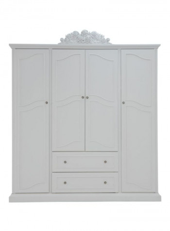 Louis 4-Door Wardrobe Grey 196x56x225cm