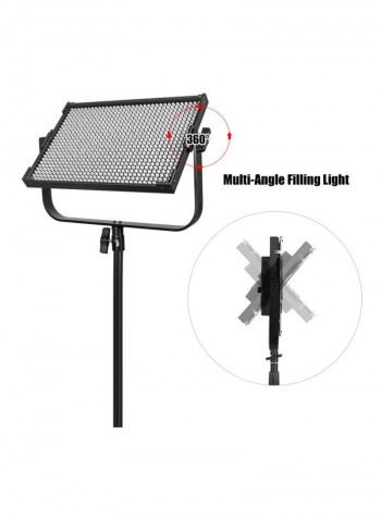 Professional Slim Metal LED Video Light Black