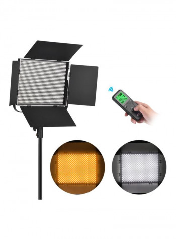 Professional Slim Metal LED Video Light Black