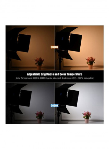 Professional Slim Metal LED Video Light Black