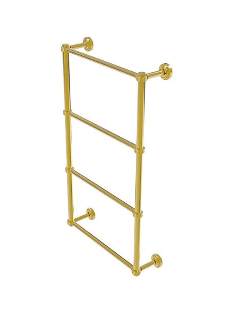 Dottingham Collection 4 Tier Ladder Groovy Detail Towel Bar Polished Brass 30inch