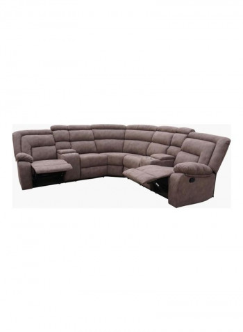 Left-Right Corner Recliner Sofa Beige 268 x 100cm