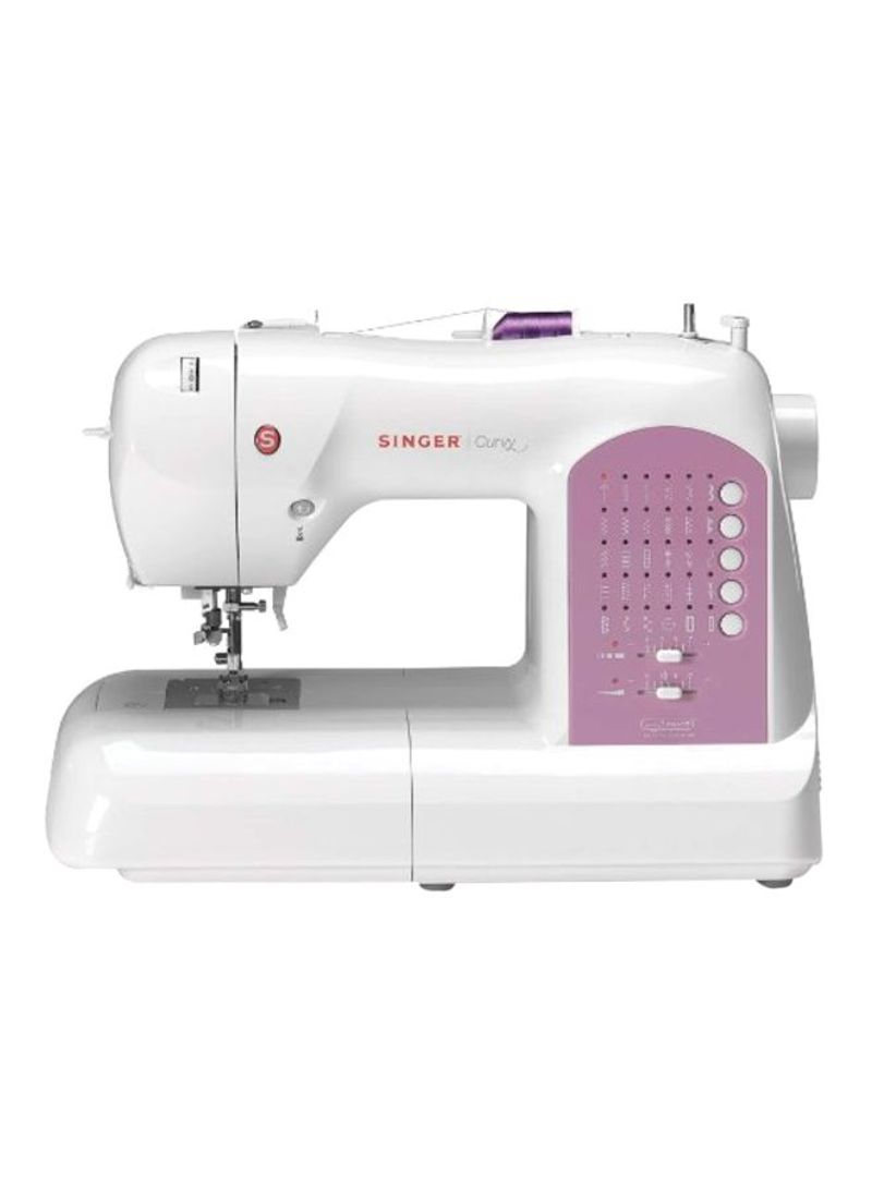 Computerized Sewing Machine White/Purple 17x8x12.5inch